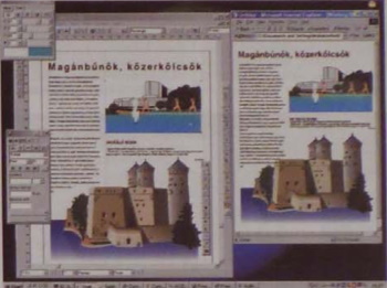kép. A Freehand 9 dokumentuma a benne lévő vektorgrafikákkal együtt egy menetben kész HTML oldallá alakítható  