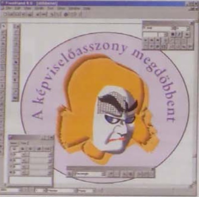 kép. Kozmetikai műveletek a Freehand 9-ben az Envelope segítségével  