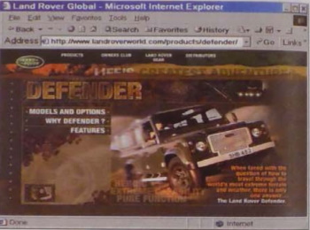 kép. Még egy példa a Flash 4 képességeinek használatára: a www.landroverworld.com az egyik legmutatósabb oldal, amit valaha láttunk  