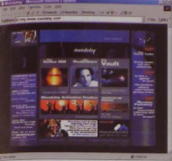 kép. A www.mandalay.com megjelenésének páratlan dinamizmusa is a Flash 4 vektorgrafikus animációinak köszönhető; érdemes egyszer rápillantani  