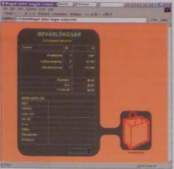 kép. Flash 4 segítségével készített webes áruházi megrendelő  
