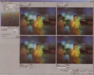 kép. Export preview a Firewoks 3-ban: különféle JPG és GIF paraméterek  