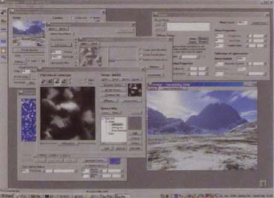 kép. A Terragen munkafelülete  