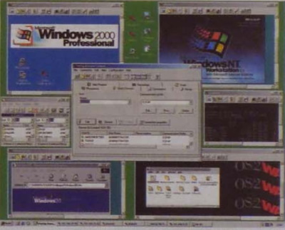 kép. Egyszerre több gép távirányítható, ugyancsak több állományátviteli és csevegőcsatorna lehet aktív  