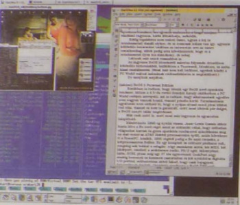 kép. A szöveg a Be OS-ről szó, de Linux alatt készül  