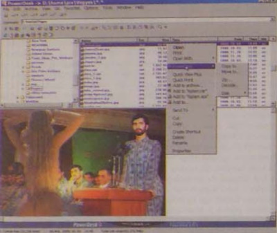 kép. A PowerDesk a Quick View Plust integrálja, már ha az is telepítve van. Ha nem, nem  