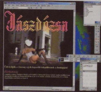 kép. Ilyen honlap csakugyan létezik, ám eredetileg kissé szürkébb. A Dreamweaverrel némiképp feldobtam  