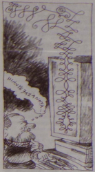 karikatúra Váncsa Istvánról
